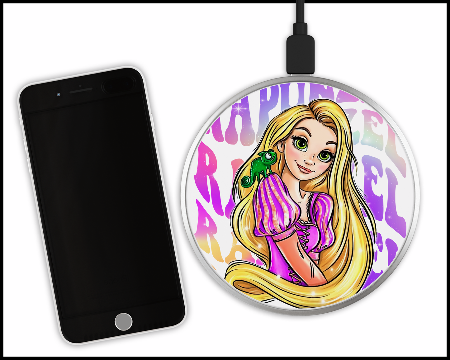 Rapunzel Sublimated Wireless Phone Charger (385)