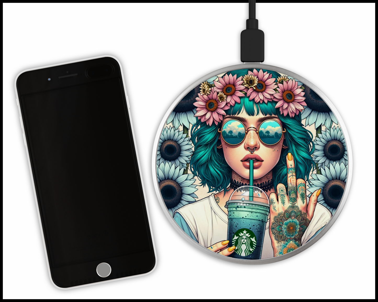 Sexy Bad Ars@ Sublimated Wireless Phone Charger (086)