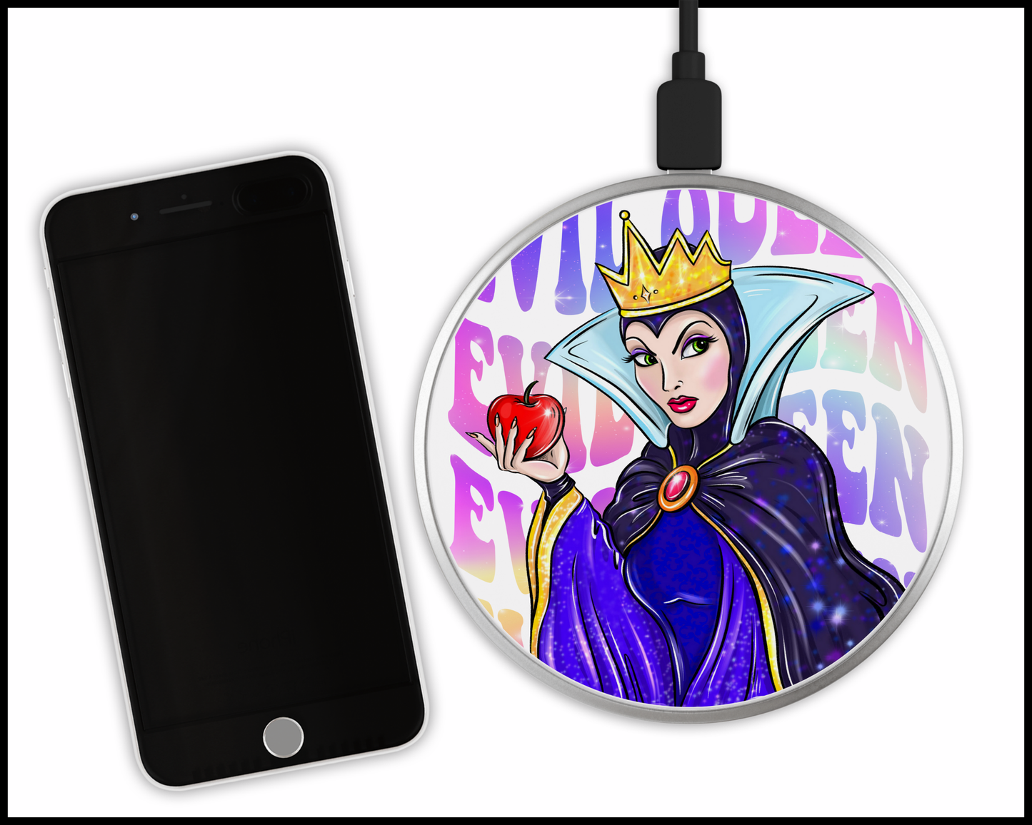 Evil Queen Sublimated Wireless Phone Charger (388)