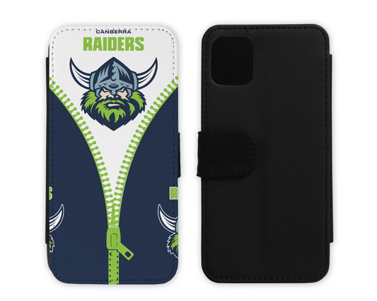 Canberra Raiders Leather Flip Case  (Many Models Available)