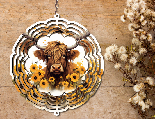 Highland Cow Wind Spinner (183)