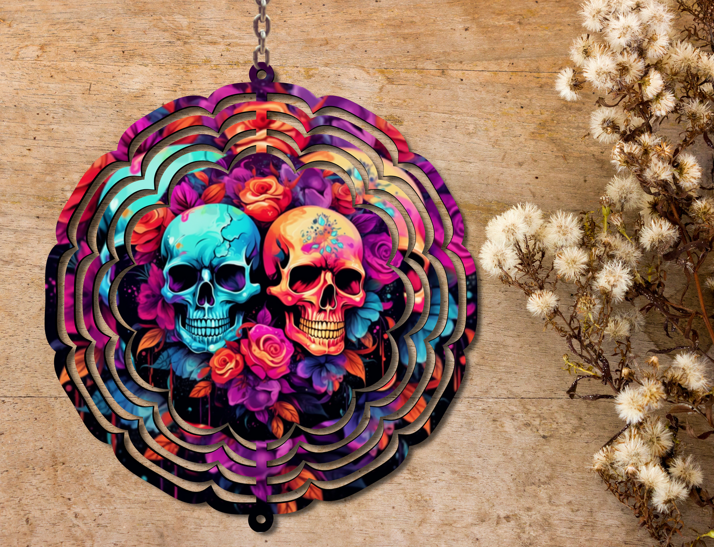 Skulls Wind Spinner (337)