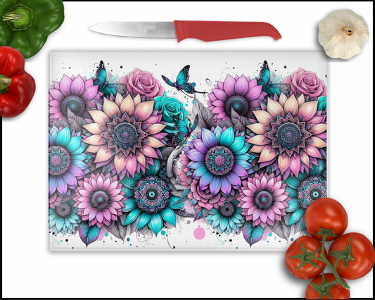 Floral Sublimated Cutting Board (067)