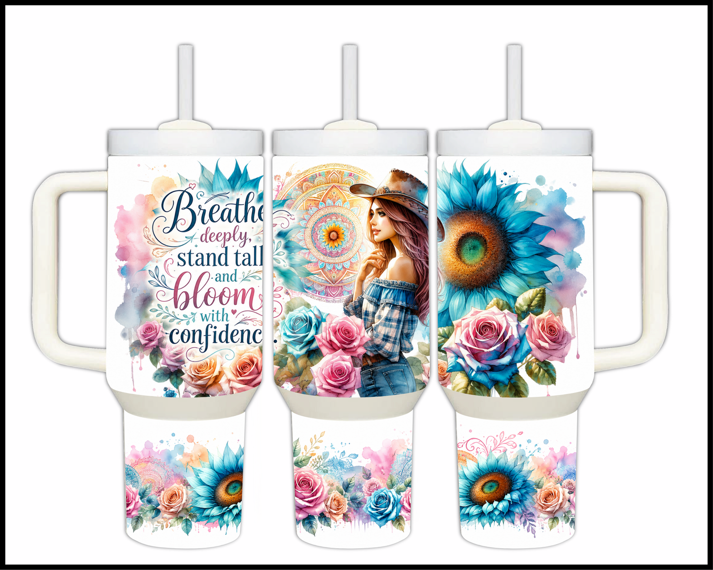Breathe Deeply Stainless Steel Big Guzzler (973)