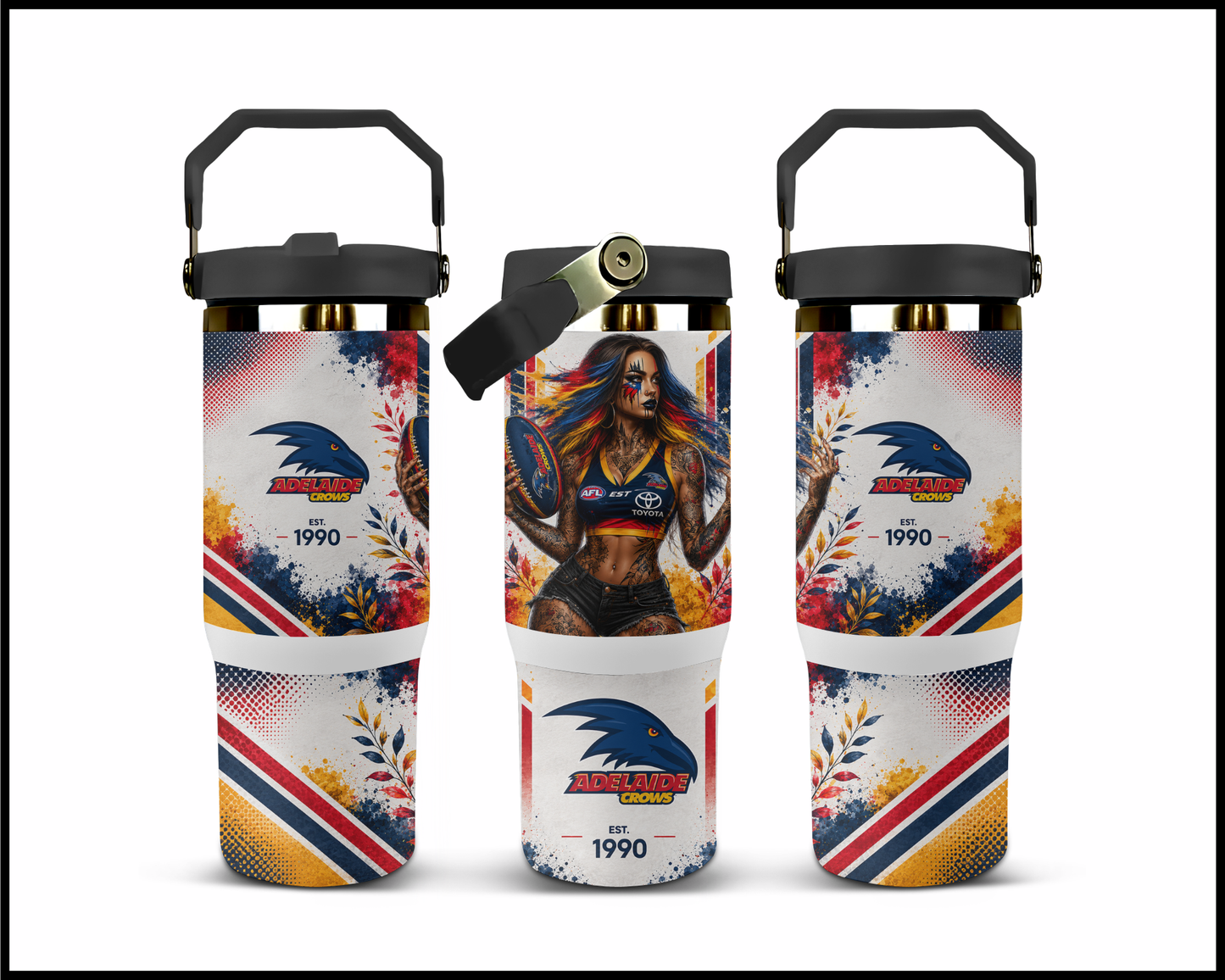 Big Guzzler Adelaide Crows Stainless Steel Tumbler (974)