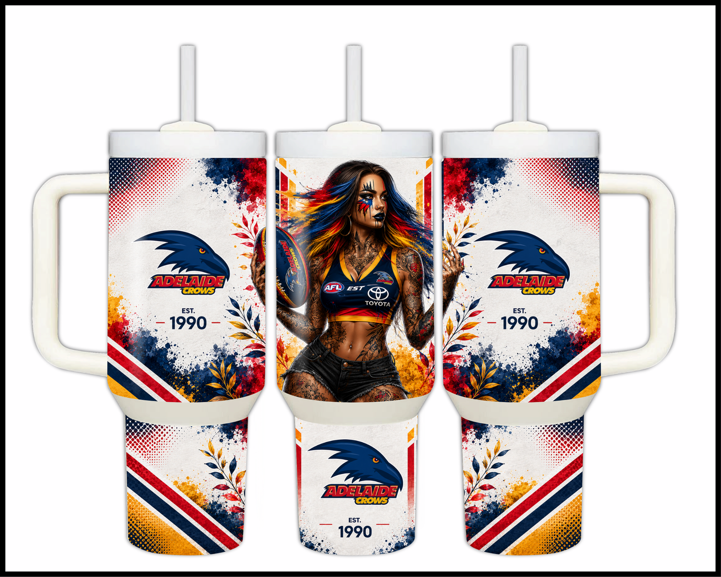 Big Guzzler Adelaide Crows Stainless Steel Tumbler (974)