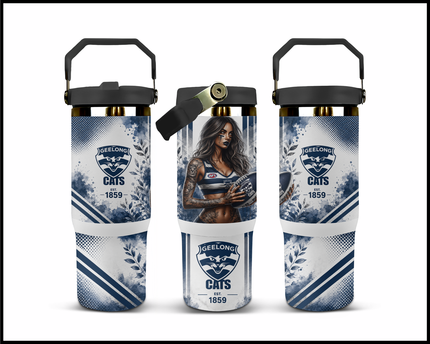 Big Guzzler Geelong Cats Stainless Steel Tumbler (980)