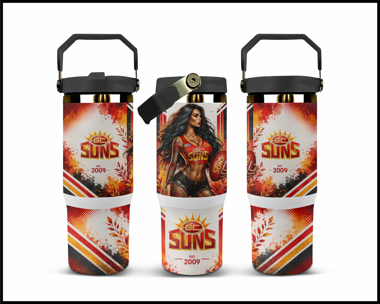 Big Guzzler Gold Coast Suns Stainless Steel Tumbler (981)