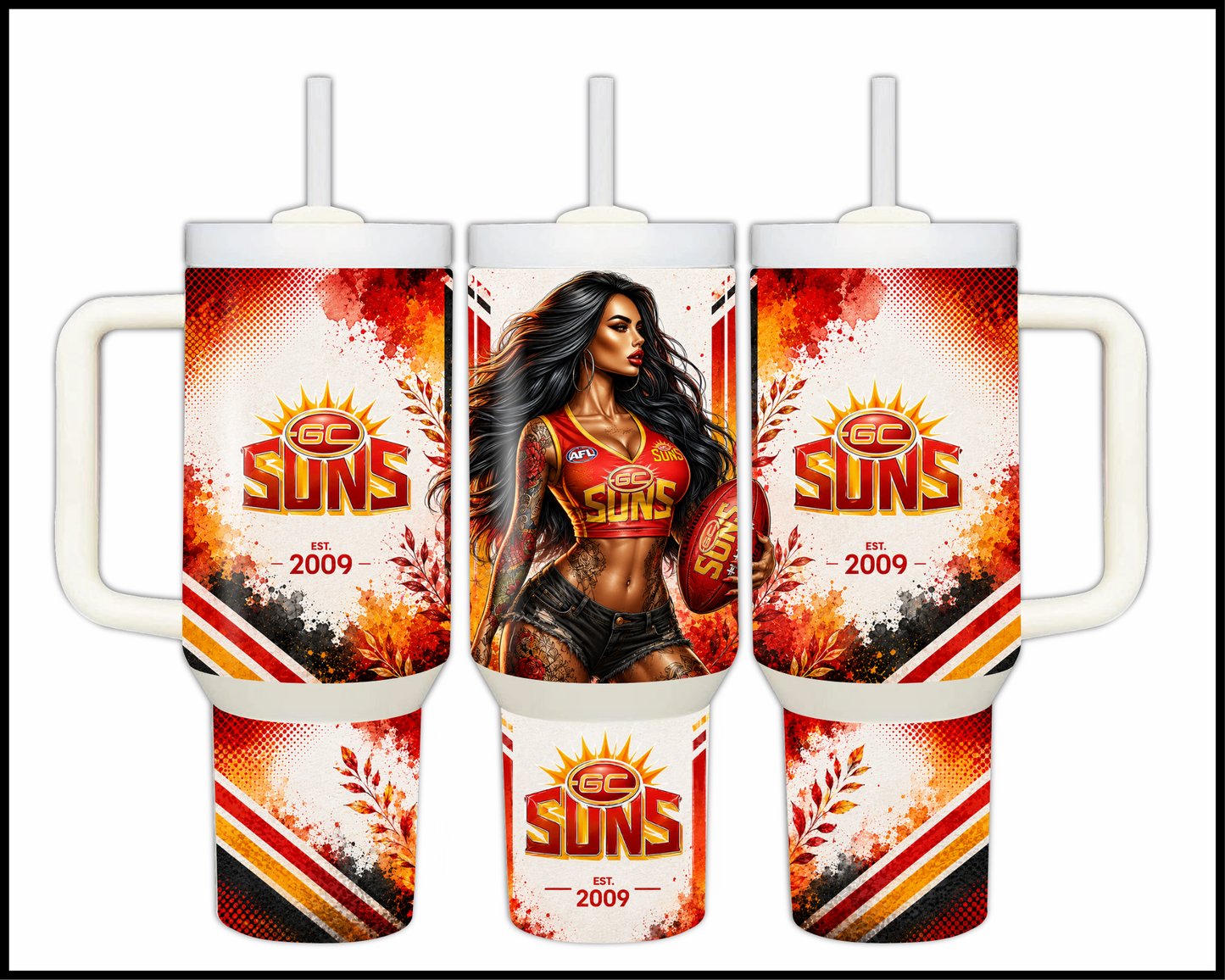 Big Guzzler Gold Coast Suns Stainless Steel Tumbler (981)