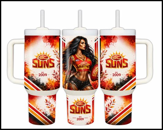 Big Guzzler Gold Coast Suns Stainless Steel Tumbler (981)