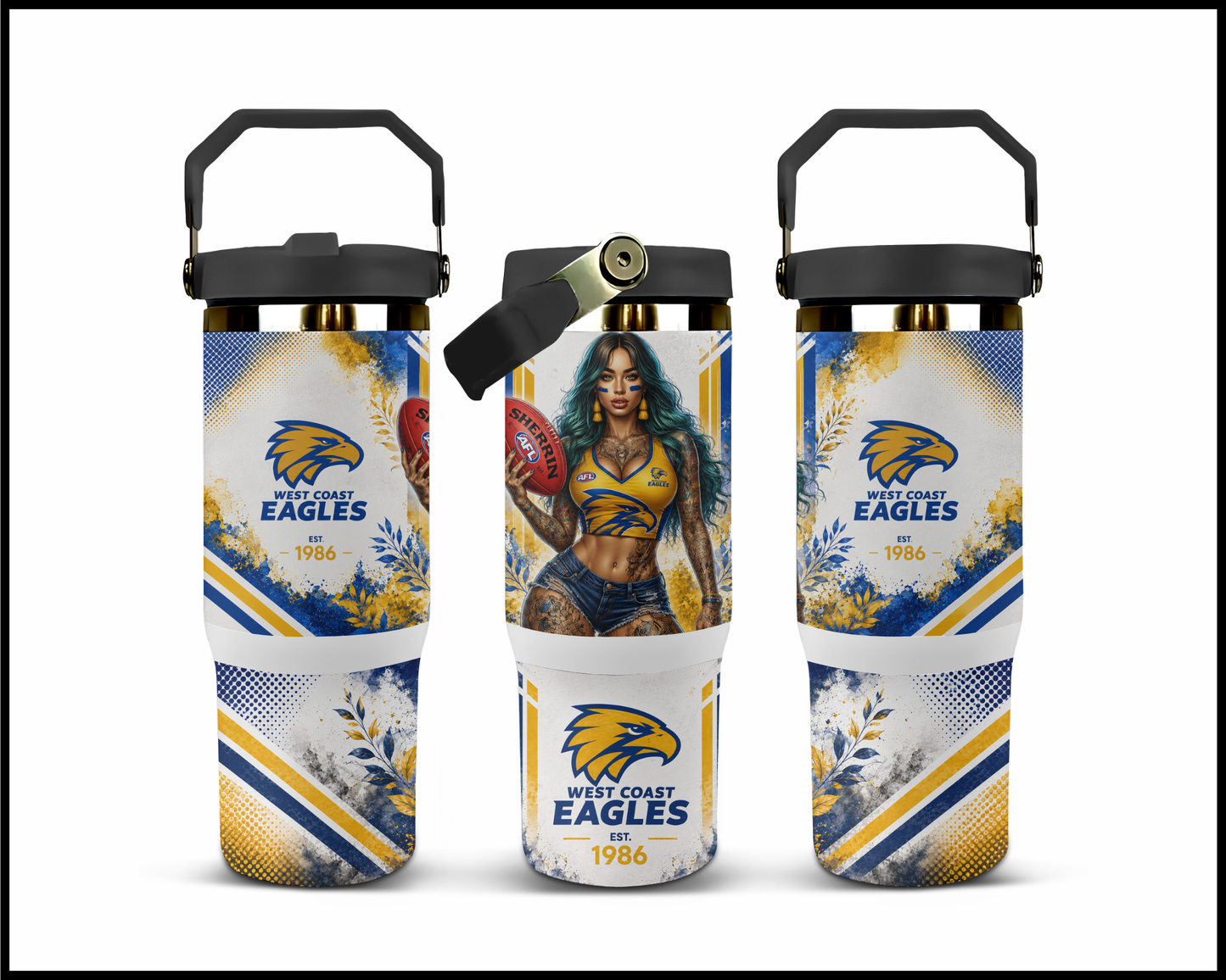 Big Guzzler West Coast Eagles Stainless Steel Tumbler (990)