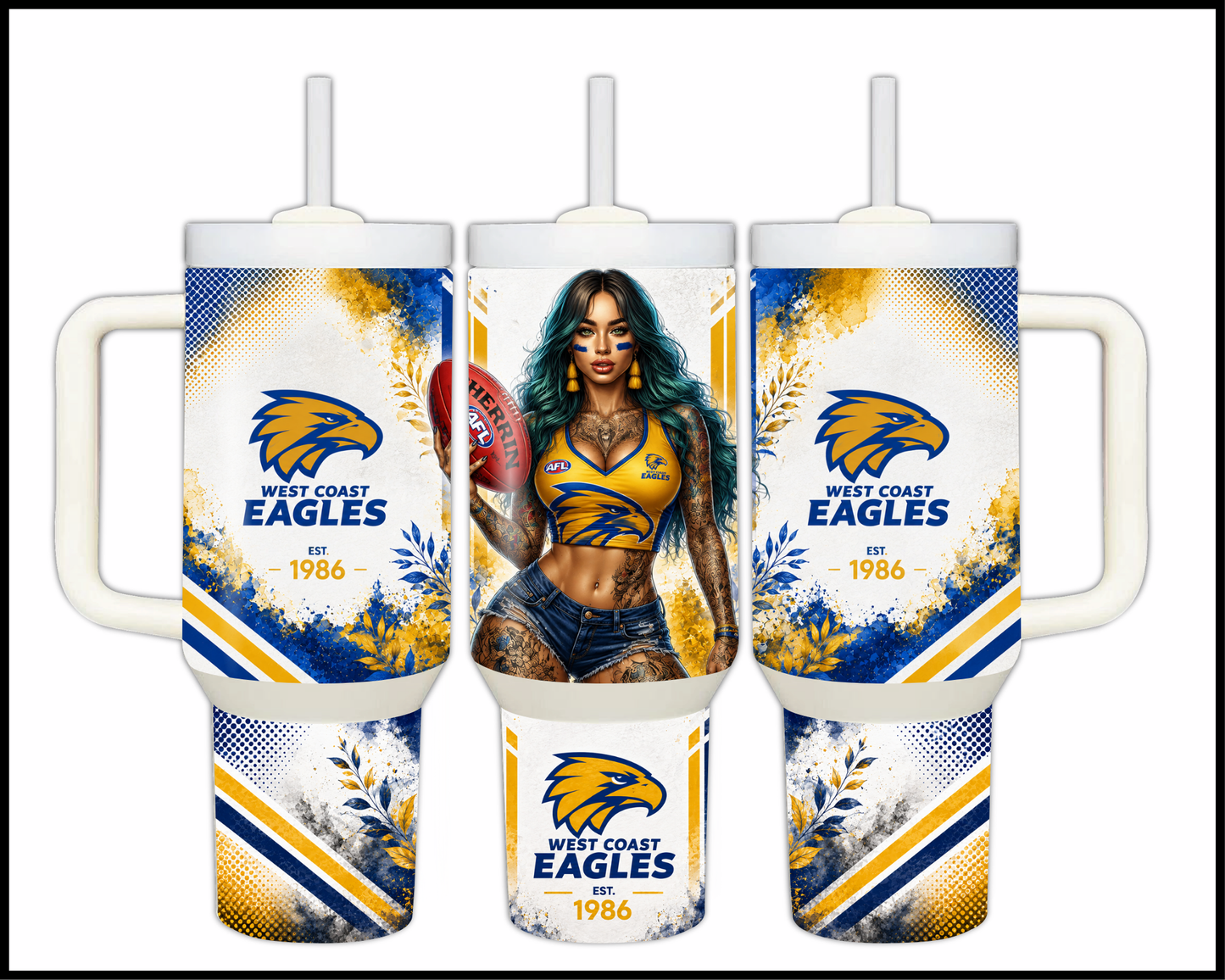 Big Guzzler West Coast Eagles Stainless Steel Tumbler (990)