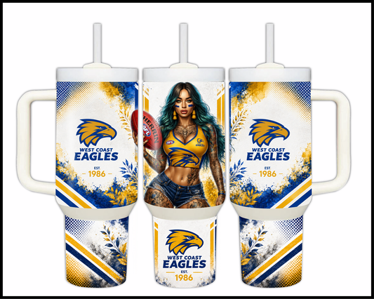 Big Guzzler West Coast Eagles Stainless Steel Tumbler (990)