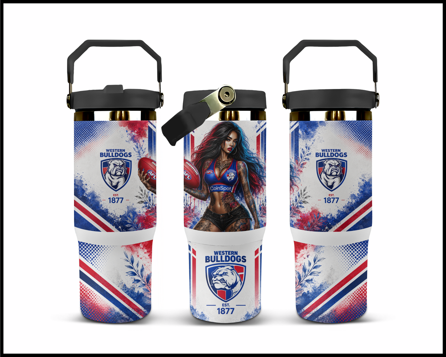 Big Guzzler Western Bulldogs Stainless Steel Tumbler (991)