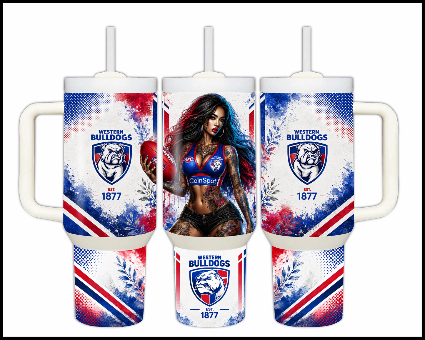Big Guzzler Western Bulldogs Stainless Steel Tumbler (991)