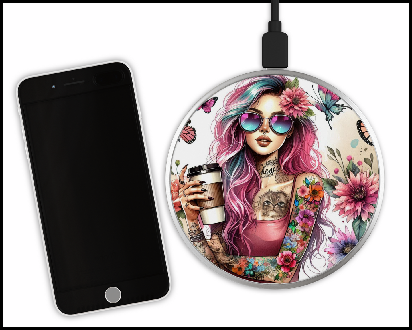 Sexy Bad Ars@ Sublimated Wireless Phone Charger (099)