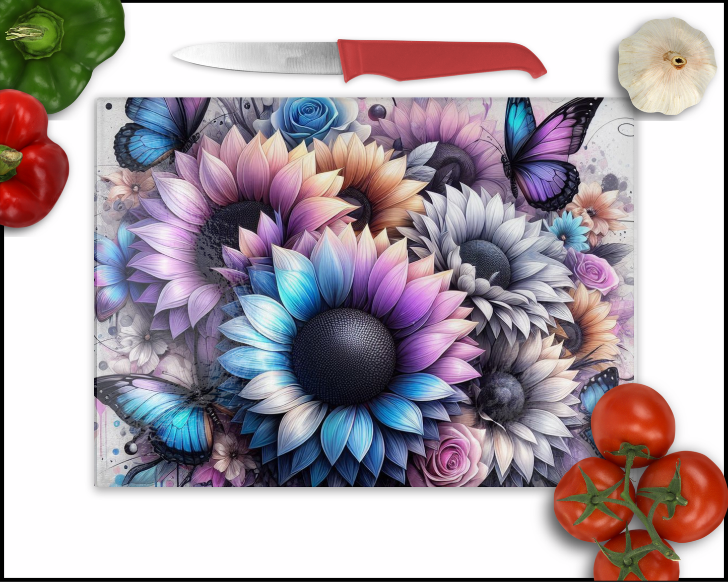 Floral Sublimated Cutting Board (068)