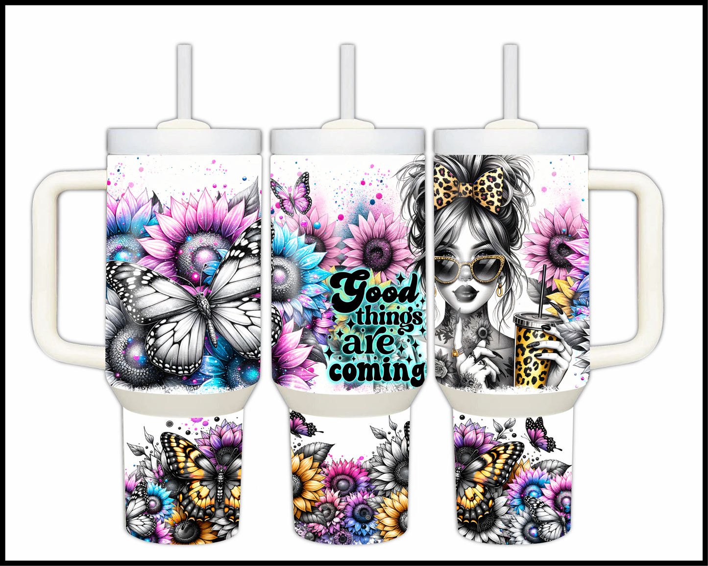Good Things Are Coming Stainless Steel Big 40oz Tumbler (056)
