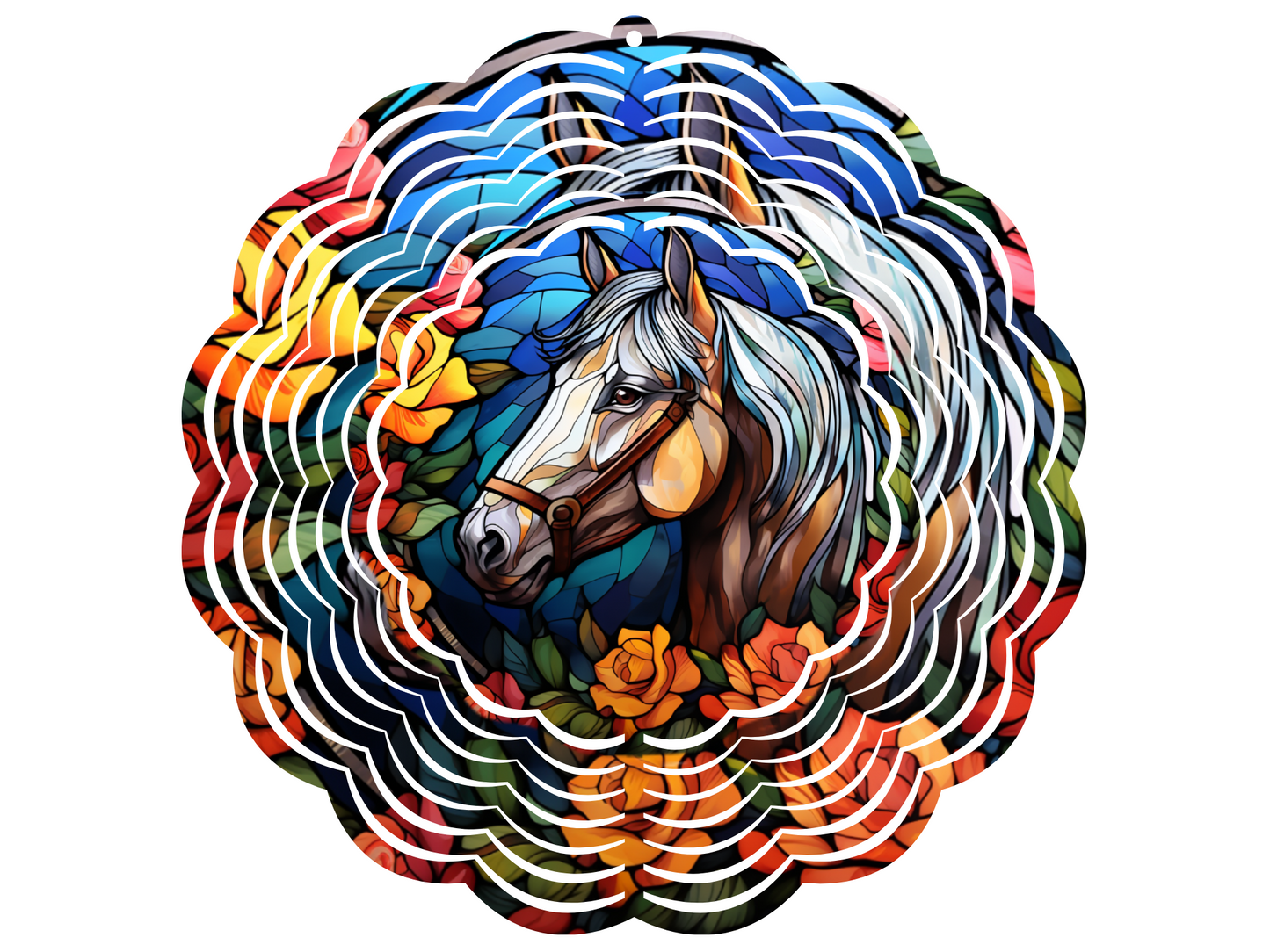 A Winning Horse Wind Spinner