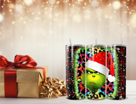 Animal Print Grinch Tumbler