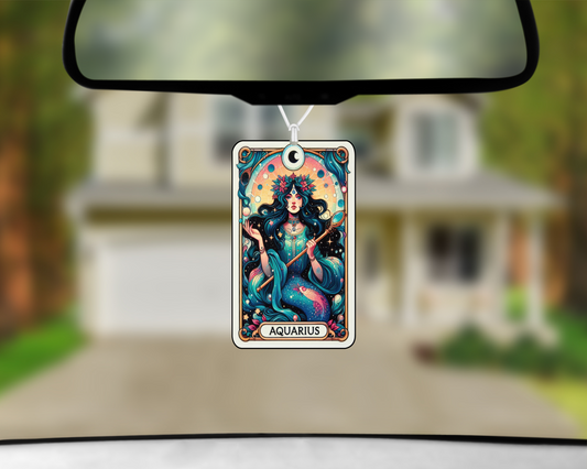 Aquarius Tarot Card Car Air Freshener