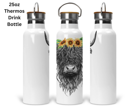 Sophisticated Highlander Cow Tumbler