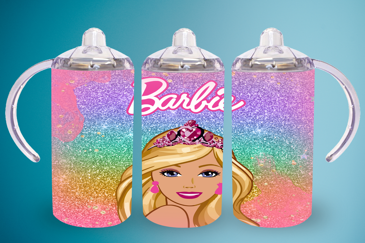 Barbie Glitter Sippy Cup / Kids Bottle