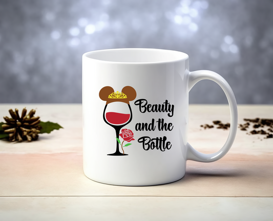 Beauty & The Bottle Ceramic Mug