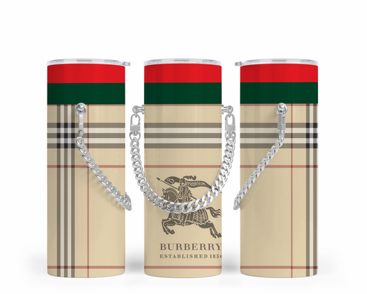 Burberry Handbag Inspired Chain Tumbler (001)