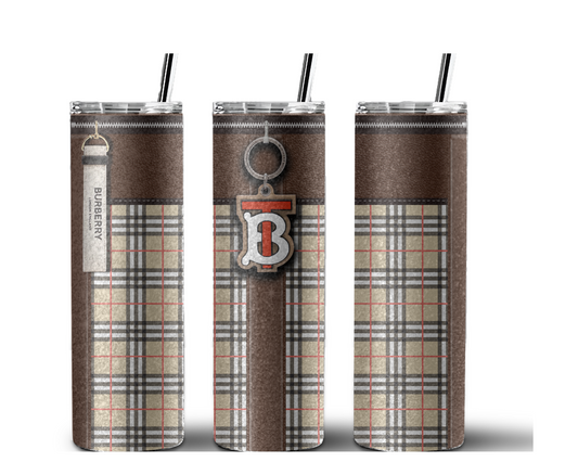 Burberry Handbag Inspired Tumbler (002)