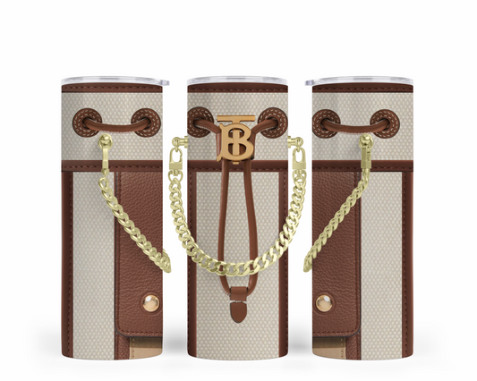 Burberry Handbag Inspired Chain Tumbler (003)