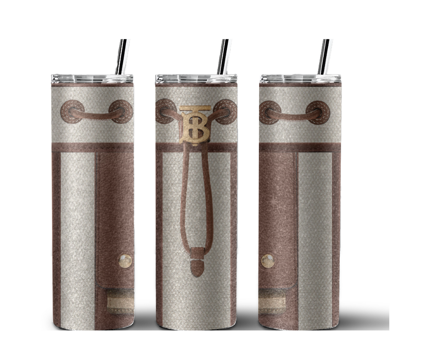 Burberry Handbag Inspired Tumbler (003)