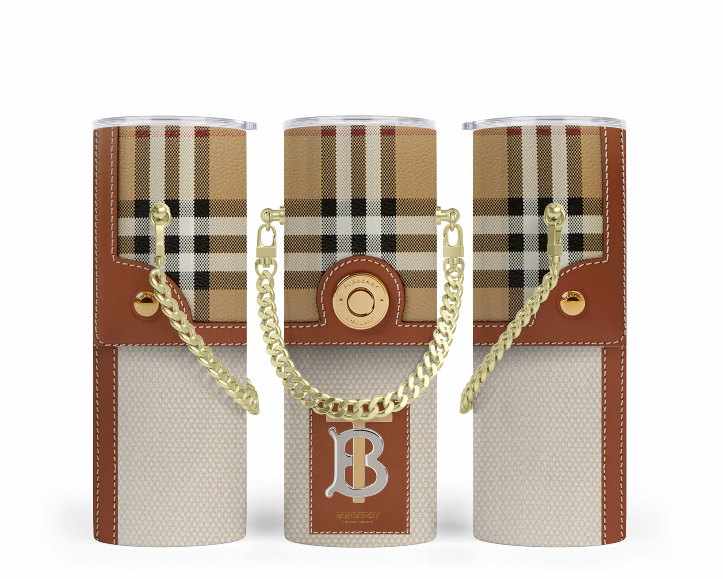 Burberry Handbag Inspired Chain Tumbler (004)