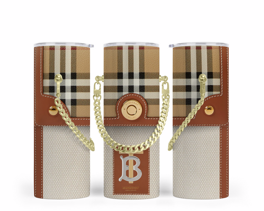 Burberry Handbag Inspired Chain Tumbler (004)