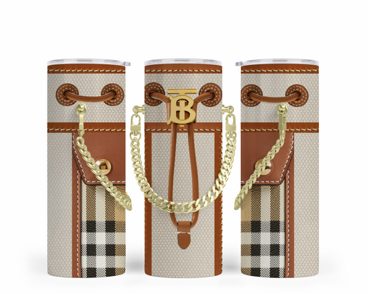 Burberry Handbag Inspired Chain Tumbler (005)