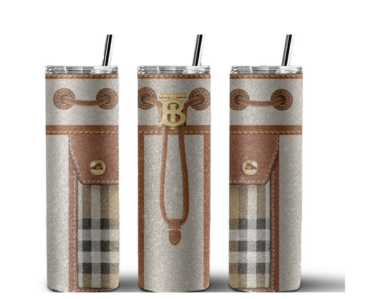 Burberry Handbag Inspired Tumbler (005)