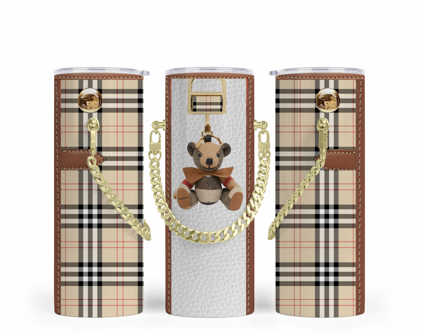 Burberry Handbag Inspired Chain Tumbler (007)