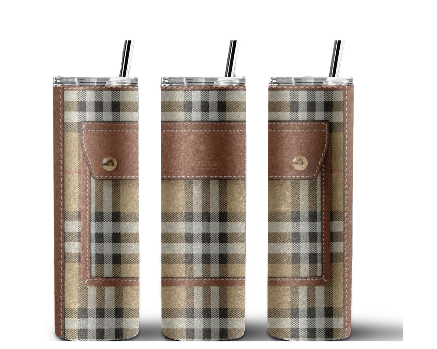 Burberry Handbag Inspired Tumbler (009)