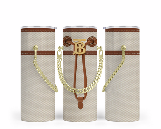 Burberry Handbag Inspired Chain Tumbler (011)