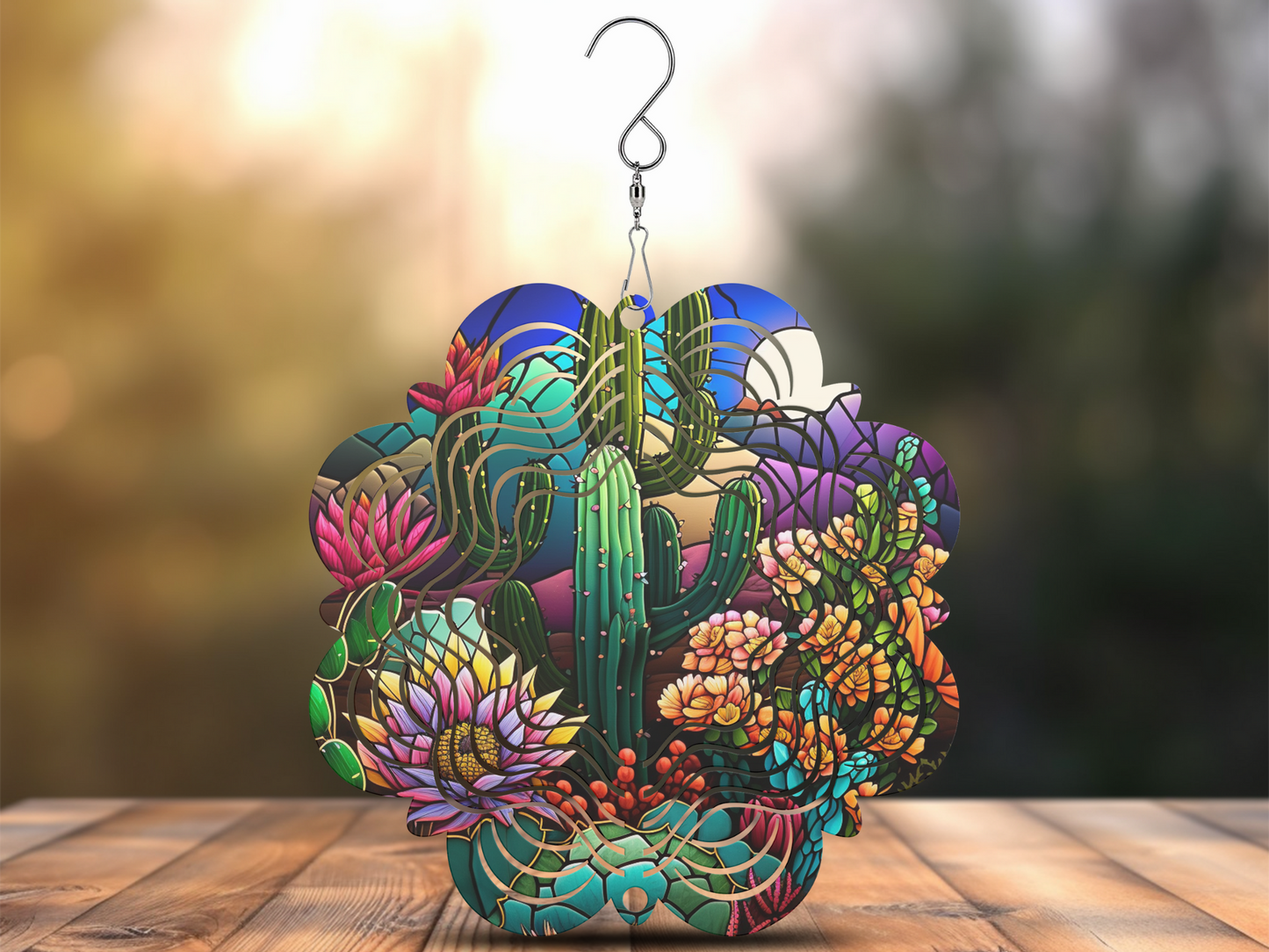 Cactus Dreams Wind Spinner