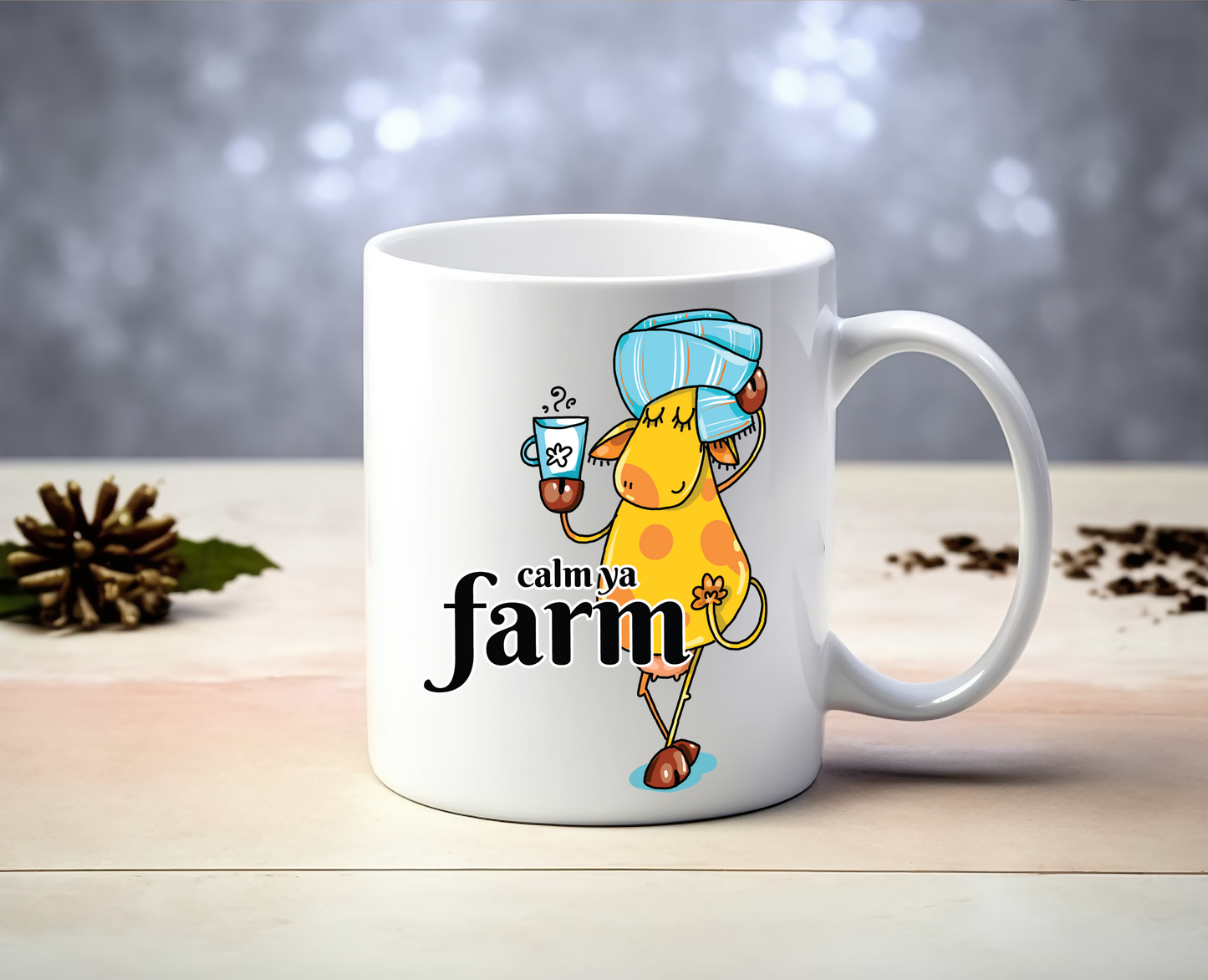 Calm Ya Farm Ceramic Mug