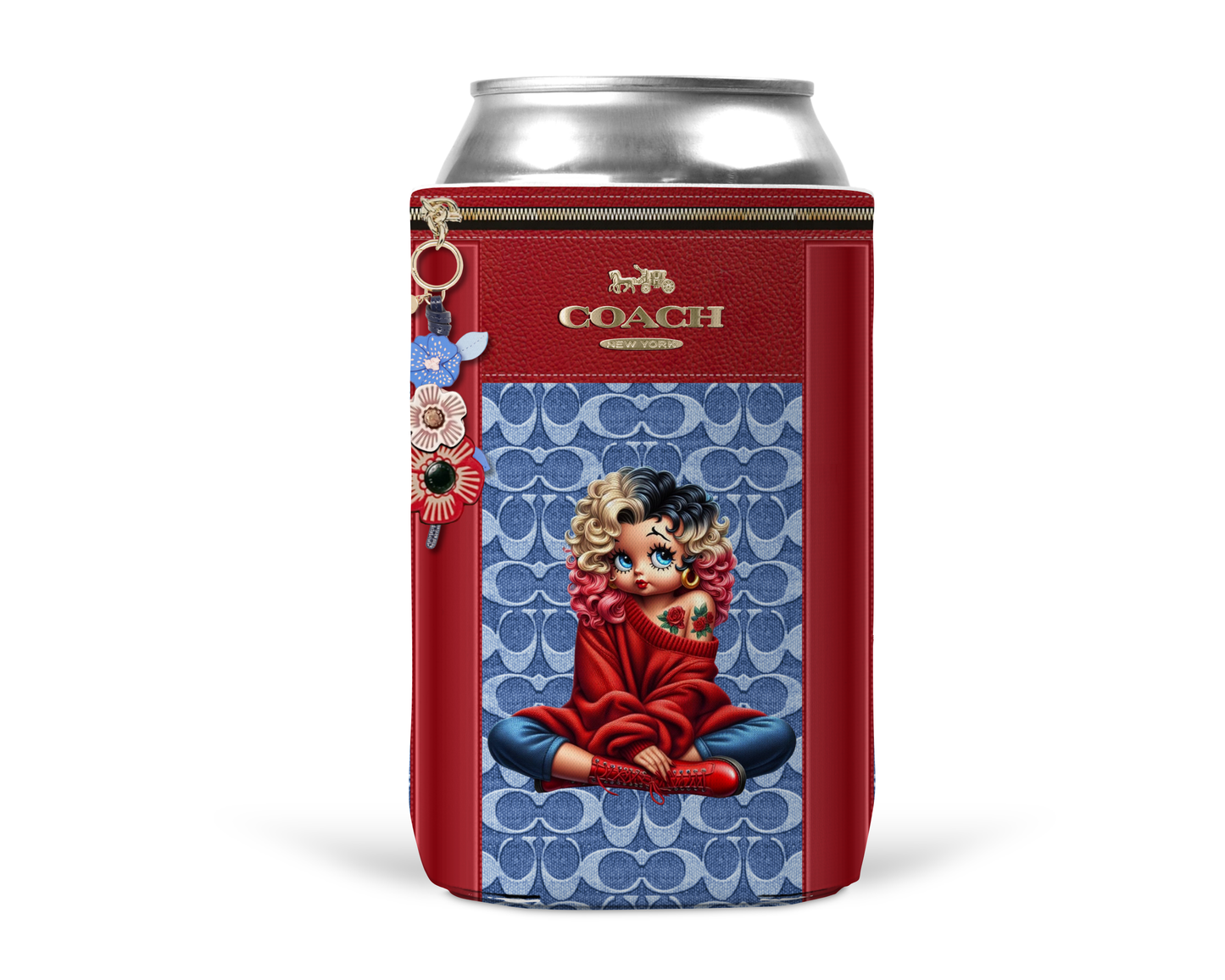 Coach Inspired Neoprene Can/Bottle Cooler (105)