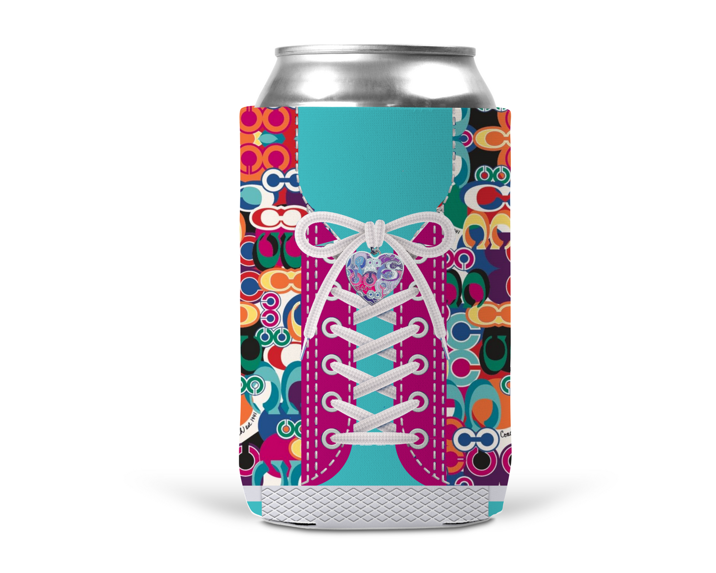 Coach Inspired Neoprene Can/Bottle Cooler (035)