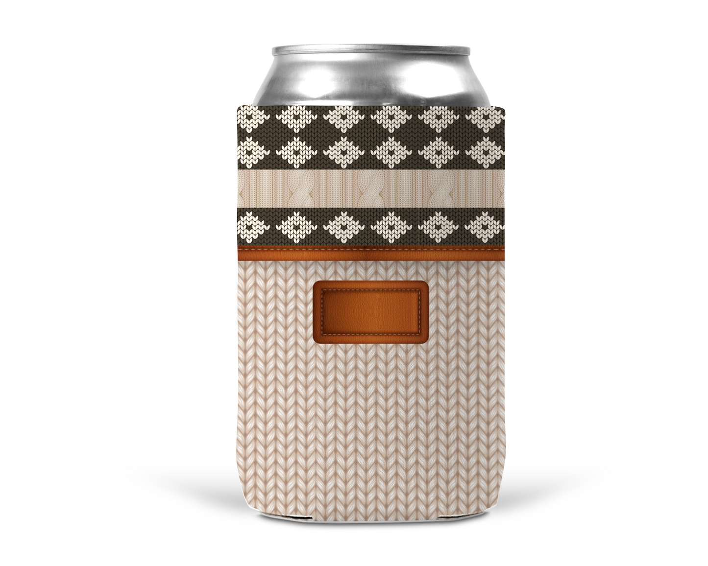 Knitted Inspired Neoprene Can/Bottle Cooler (031)