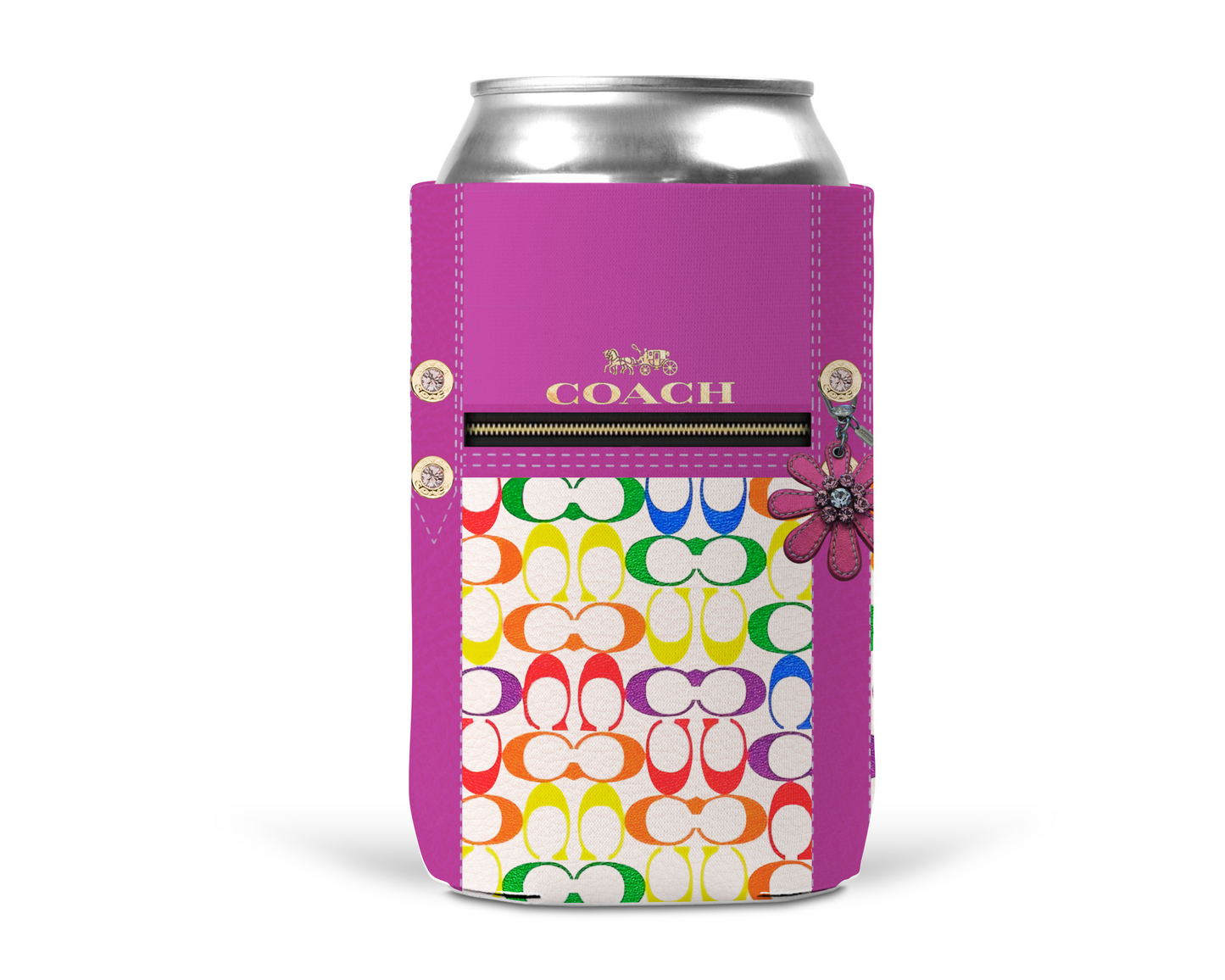 Coach Inspired Neoprene Can/Bottle Cooler (092)