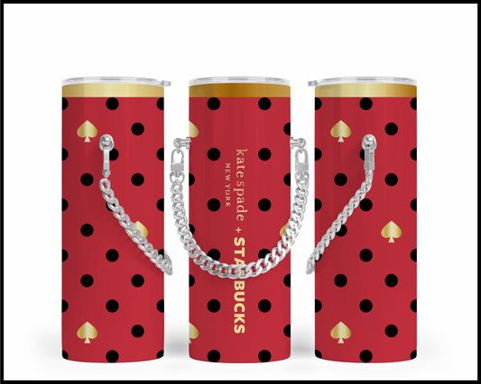 Designer Handbag Inspired Chain Tumbler (002)
