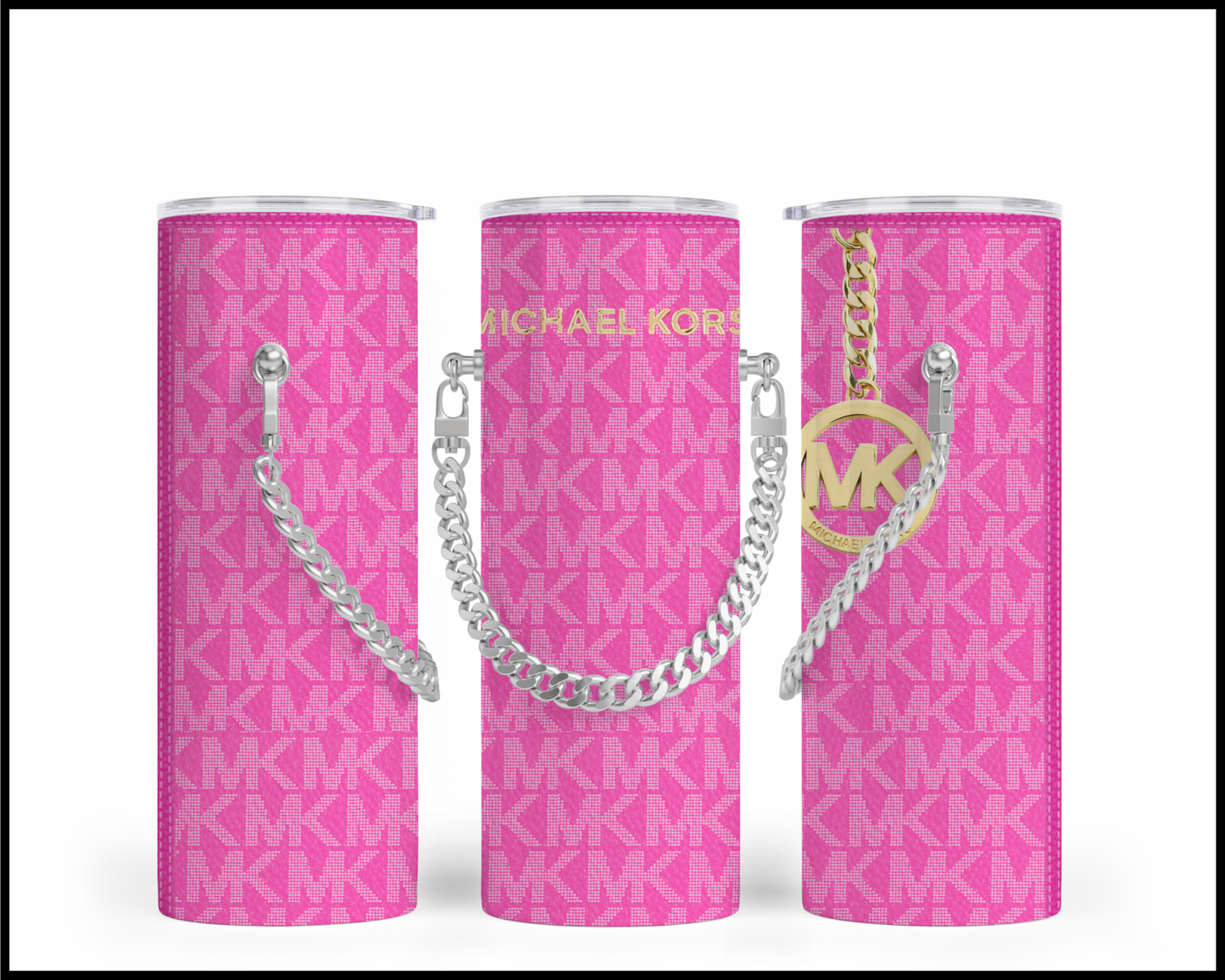 Designer Handbag Inspired Chain Tumbler (001)