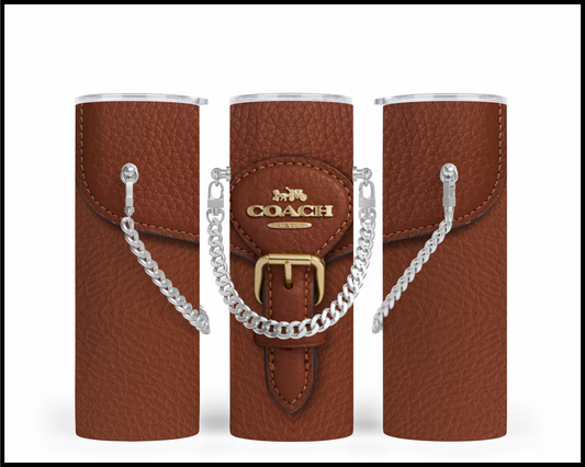 Designer Handbag Inspired Chain Tumbler (044)