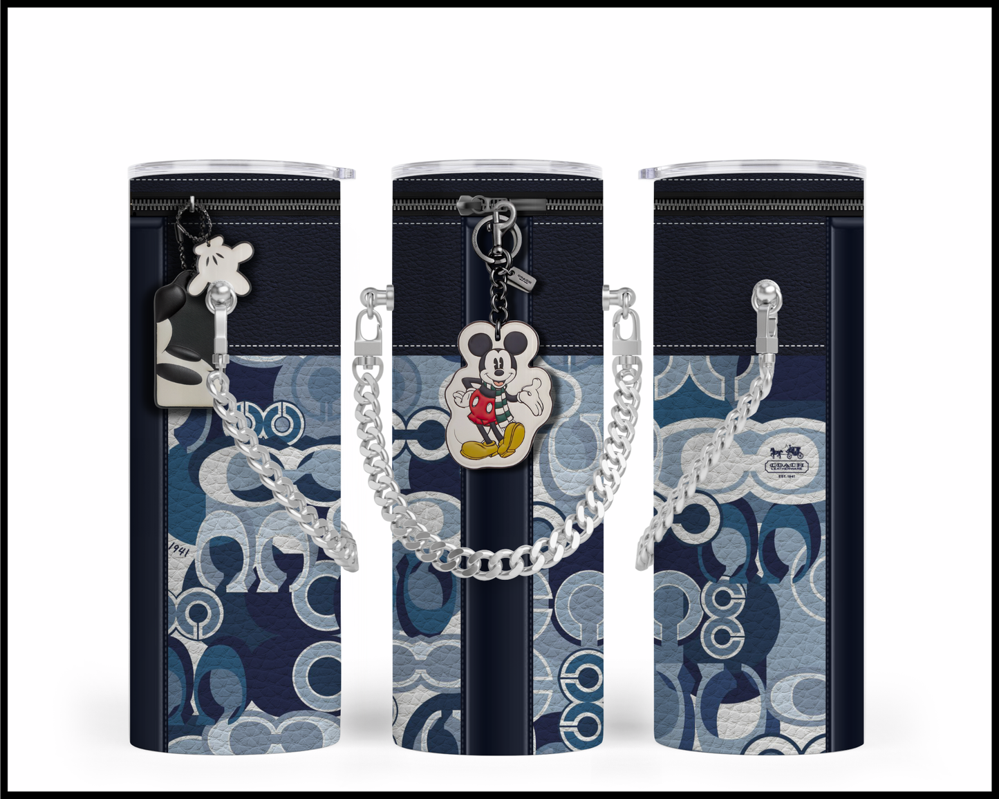 Designer Handbag Inspired Chain Tumbler (012)