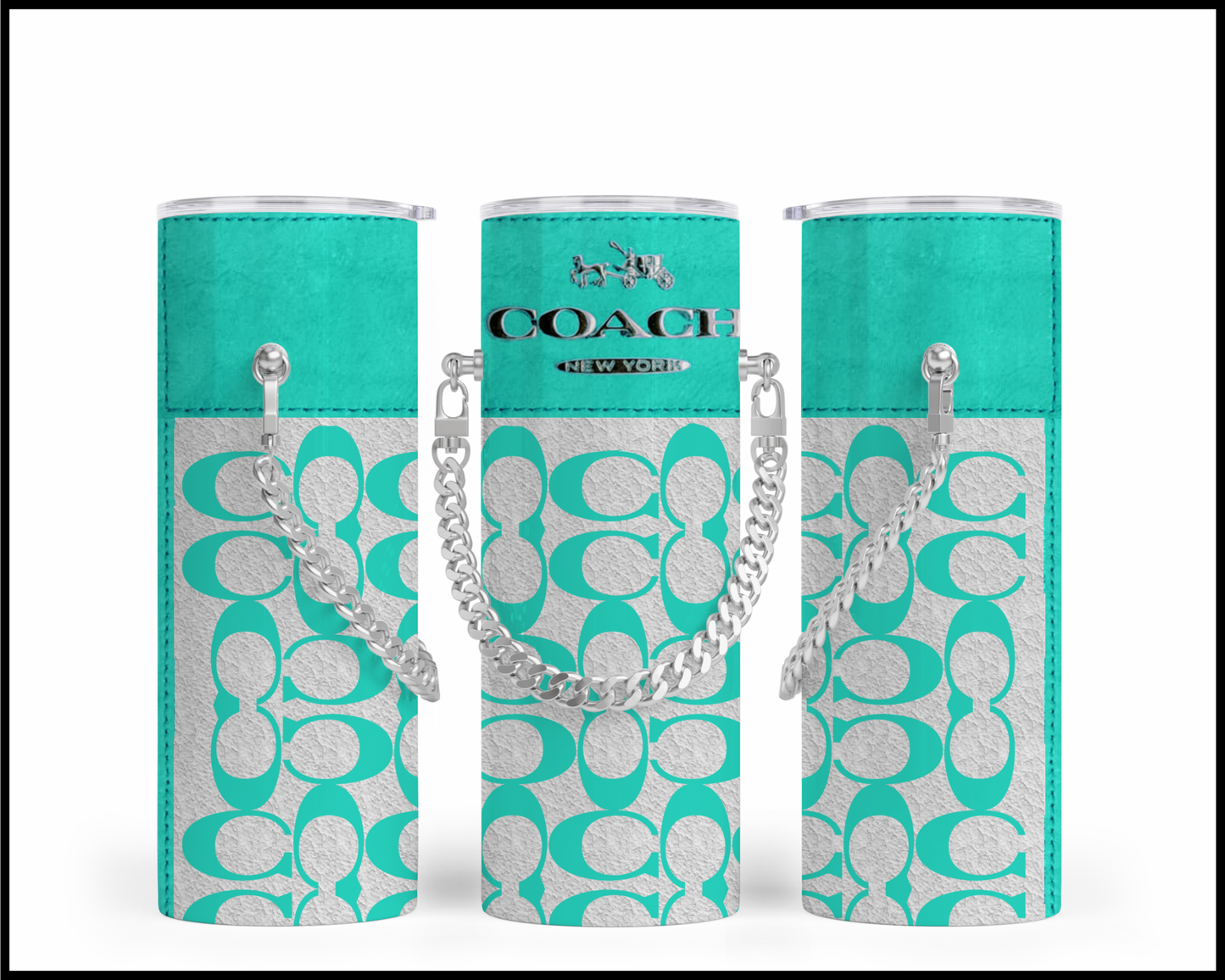 Designer Handbag Inspired Chain Tumbler (258)